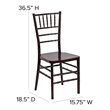 Flash Furniture Elegance Resin Stacking Chiavari Dining Chair in Mahogany