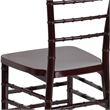 Flash Furniture Elegance Resin Stacking Chiavari Dining Chair in Mahogany