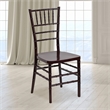 Flash Furniture Elegance Resin Stacking Chiavari Dining Chair in Mahogany