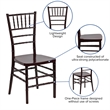Flash Furniture Elegance Resin Stacking Chiavari Dining Chair in Mahogany