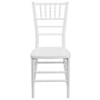 Flash Furniture Elegance Resin Stacking Chiavari Dining Chair in White