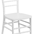 Flash Furniture Elegance Resin Stacking Chiavari Dining Chair in White