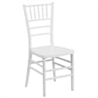 Flash Furniture Elegance Resin Stacking Chiavari Dining Chair in White