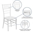 Flash Furniture Elegance Resin Stacking Chiavari Dining Chair in White
