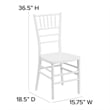 Flash Furniture Elegance Resin Stacking Chiavari Dining Chair in White