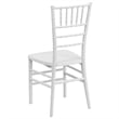 Flash Furniture Elegance Resin Stacking Chiavari Dining Chair in White
