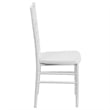 Flash Furniture Elegance Resin Stacking Chiavari Dining Chair in White