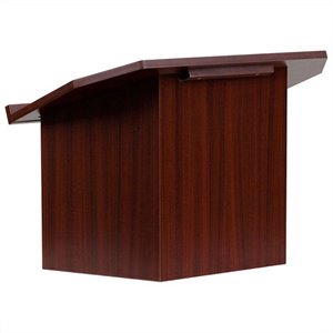 flash furniture foldable tabletop lectern in mahogany