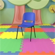 Flash Furniture Hercules Ergonomic Shell Back Stacking Chair in Navy and Black