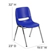Flash Furniture Hercules 880 lb. Capacity Navy Stack Chair w/ Chrome Frame