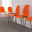 Flash Furniture Hercules Stacking Chair with Lumbar Support in Orange