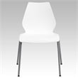 Flash Furniture Hercules Stacking Chair with Lumbar Support in White