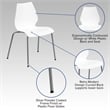 Flash Furniture Hercules Stacking Chair with Lumbar Support in White