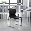 Flash Furniture Hercules Curved Back Sled Base Stacking Chair in Black