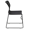 Flash Furniture Hercules Curved Back Sled Base Stacking Chair in Black