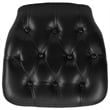 Flash Furniture Hard Tufted Vinyl Chiavari Chair Cushion in Black