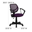 Flash Furniture Mid-Back Purple Mesh  Office Chair
