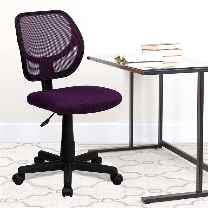 Flash Furniture Mid-Back Purple Mesh Task and Computer Office Chair