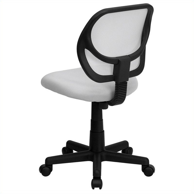 Flash Furniture Mid Back White Mesh Task And Computer Office Chair