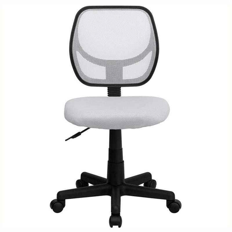 Flash Furniture Mid-Back White Mesh Task and Computer Office Chair