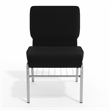 Flash Furniture Hercules Church Stacking Chair in Silver and Black