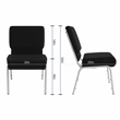 Flash Furniture Hercules Stacking Church Stacking Chair in Black