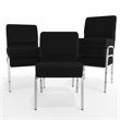 Flash Furniture Hercules Stacking Church Stacking Chair in Black