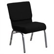 Flash Furniture Hercules Stacking Church Stacking Chair in Black