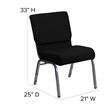 Flash Furniture Hercules Stacking Church Stacking Chair in Black