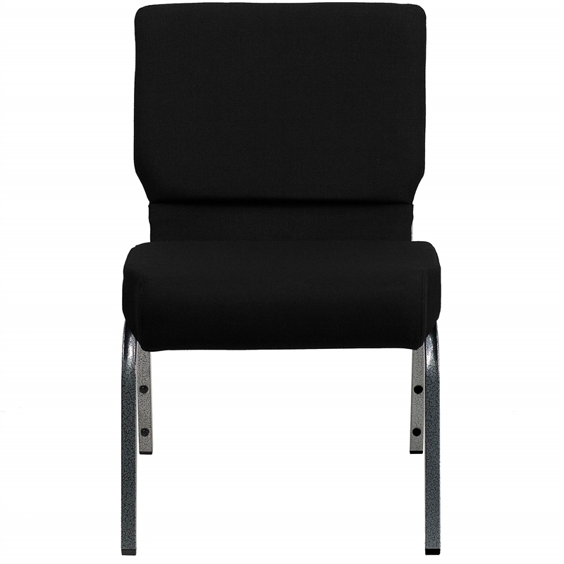 Flash Furniture Hercules Stacking Church Stacking Chair in Black