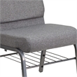 Flash Furniture Hercules Series Church Stacking Chair in in Gray