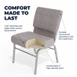 Flash Furniture Hercules Series Church Stacking Chair in in Gray