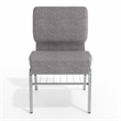 Flash Furniture Hercules Series Church Stacking Chair in in Gray