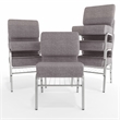 Flash Furniture Hercules Series Church Stacking Chair in in Gray