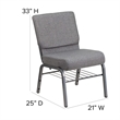 Flash Furniture Hercules Series Church Stacking Chair in in Gray