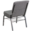 Flash Furniture Hercules Series Church Stacking Chair in in Gray