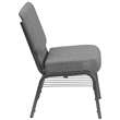 Flash Furniture Hercules Series Church Stacking Chair in in Gray