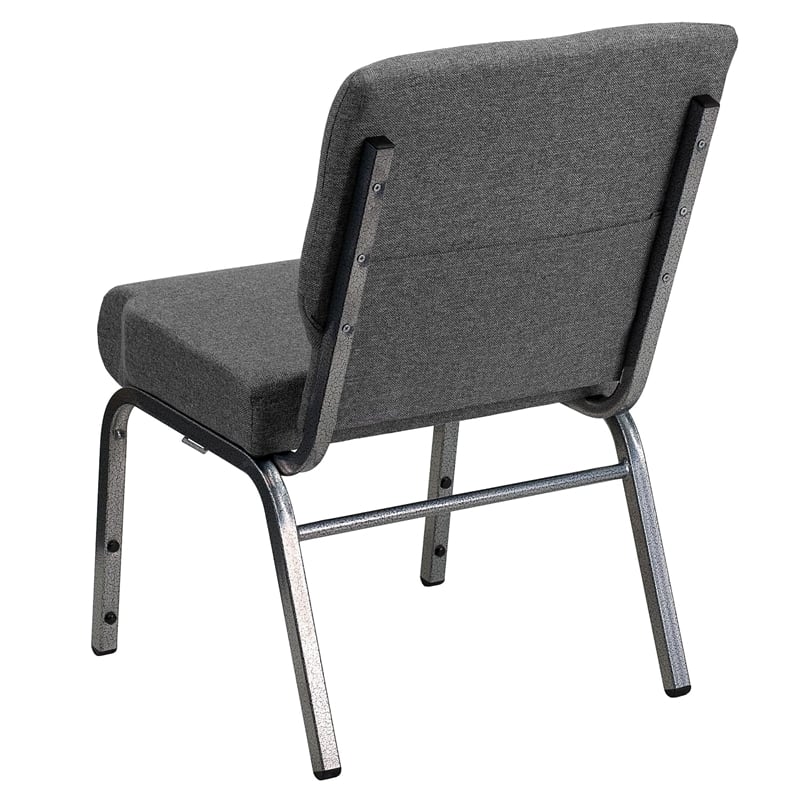 Flash Furniture Hercules Series Stacking Church Stacking Chair in Gray