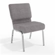 Flash Furniture Hercules Series Stacking Church Stacking Chair in Gray