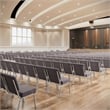 Flash Furniture Hercules Series Stacking Church Stacking Chair in Gray