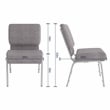 Flash Furniture Hercules Series Stacking Church Stacking Chair in Gray