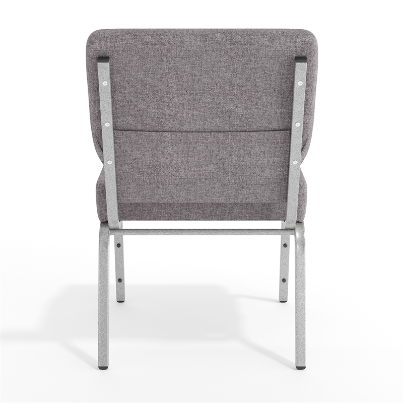 Flash Furniture Hercules Series Stacking Church Stacking Chair in Gray