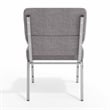 Flash Furniture Hercules Series Stacking Church Stacking Chair in Gray