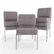 Flash Furniture Hercules Series Stacking Church Stacking Chair in Gray
