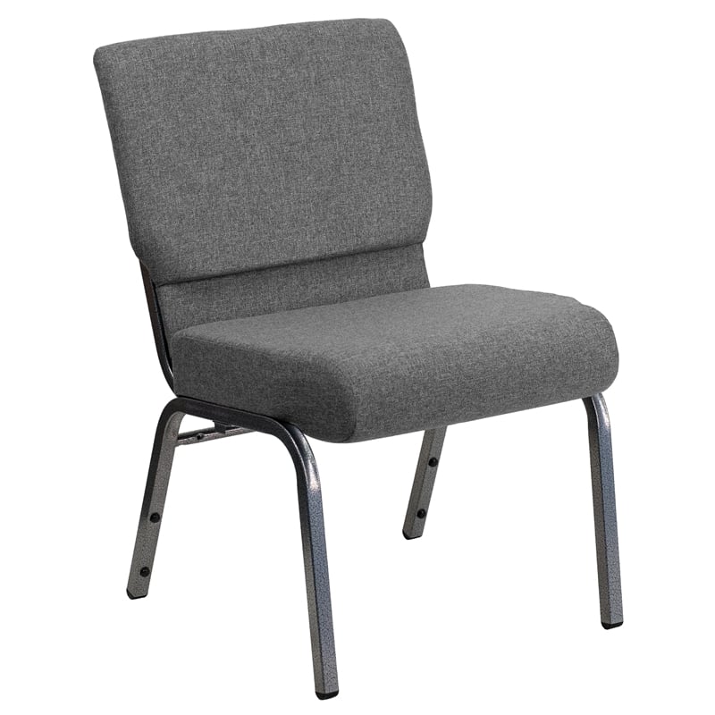 Flash Furniture Hercules Series Stacking Church Stacking Chair in Gray