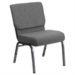 Flash Furniture Hercules Series Stacking Church Stacking Chair in Gray