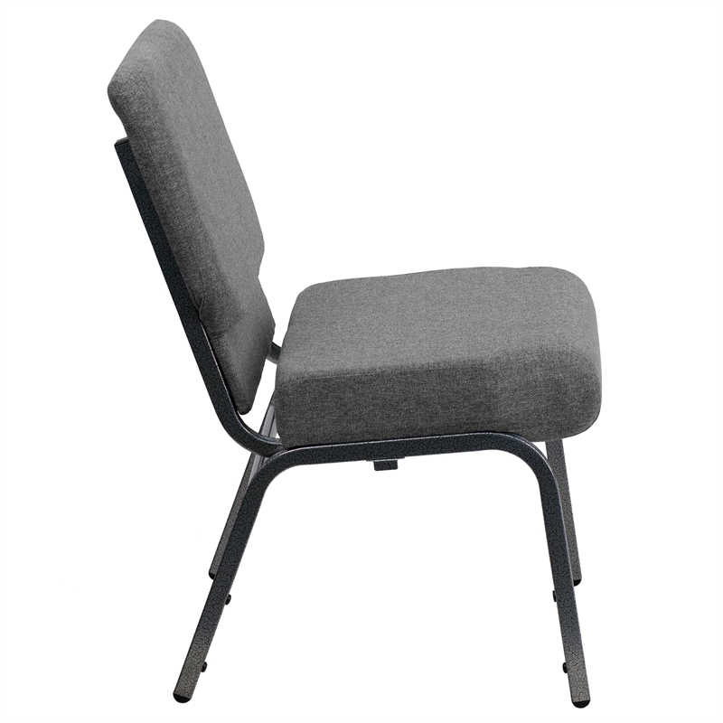 Flash Furniture Hercules Series Stacking Church Stacking Chair in Gray