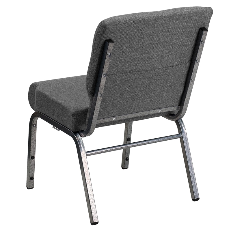Flash Furniture Hercules Series Stacking Church Stacking Chair in Gray