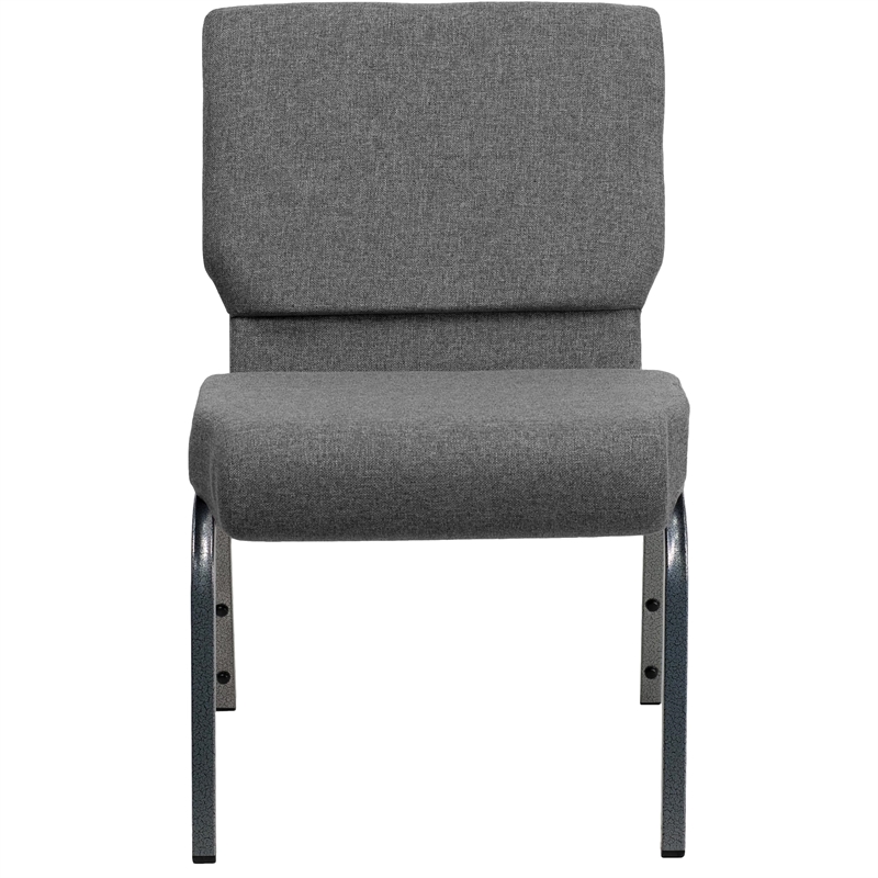 Flash Furniture Hercules Series Stacking Church Stacking Chair in Gray