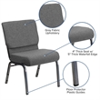 Flash Furniture Hercules Series Stacking Church Stacking Chair in Gray